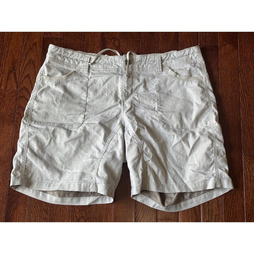 Kuhl Womens Gray Cotton Linen Blend Hiking Outdoor Shorts Size 14